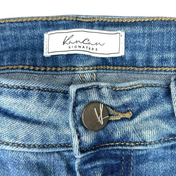KanCan Low Rise Ankle Skinny Light Wash Stretch Denim Frayed Hem Jeans Size 26 - Picture 4 of 9